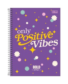 imagem principal do produto Caderno Espiral Capa Dura Universitário 1 Matéria Bold One Feminino 80 Folhas