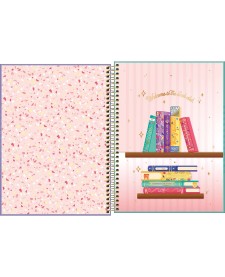 imagem de detalhe produto Caderno Espiral Capa Dura Universitário 1 Matéria Bookland 80 Folhas