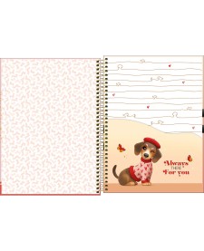 imagem de detalhe produto Caderno Espiral Capa Dura Universitário 1 Matéria Brownie 80 Folhas