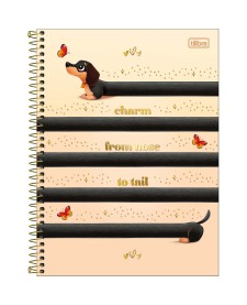 imagem principal do produto Caderno Espiral Capa Dura Universitário 1 Matéria Brownie 80 Folhas