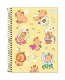 imagem principal do produto Caderno Espiral Capa Dura Universitário 1 Matéria Capyclub 80 Folhas