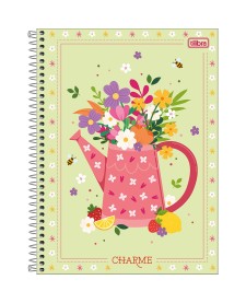 imagem principal do produto Caderno Espiral Capa Dura Universitário 1 Matéria Charme 80 Folhas