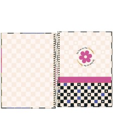 imagem de detalhe produto Caderno Espiral Capa Dura Universitário 1 Matéria Check Pop 80 Folhas
