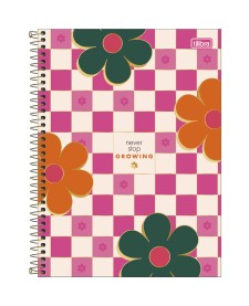 imagem principal do produto Caderno Espiral Capa Dura Universitário 1 Matéria Check Pop 80 Folhas