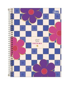 imagem principal do produto Caderno Espiral Capa Dura Universitário 1 Matéria Check Pop 80 Folhas