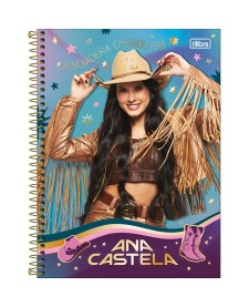 imagem principal do produto Caderno Espiral Capa Dura Universitário 1 Matéria Connect Ana Castela 80 Folhas