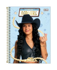 imagem principal do produto Caderno Espiral Capa Dura Universitário 1 Matéria Connect Ana Castela 80 Folhas