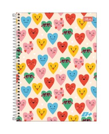 imagem principal do produto Caderno Espiral Capa Dura Universitário 1 Matéria D+ Feminino 96 Folhas