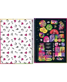 imagem de detalhe produto Caderno Espiral Capa Dura Universitário 1 Matéria Dos Rosa 80 Folhas