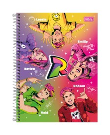 imagem principal do produto Caderno Espiral Capa Dura Universitário 1 Matéria Dos Rosa 80 Folhas