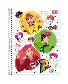 imagem principal do produto Caderno Espiral Capa Dura Universitário 1 Matéria Dos Rosa 80 Folhas