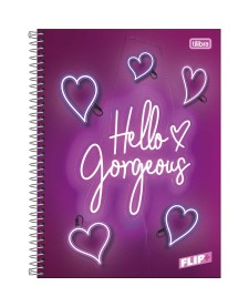 imagem principal do produto Caderno Espiral Capa Dura Universitário 1 Matéria Flip+ Feminino 96 Folhas 