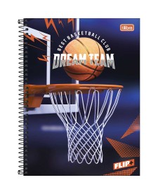 imagem principal do produto Caderno Espiral Capa Dura Universitário 1 Matéria Flip+ Masculino 96 Folhas