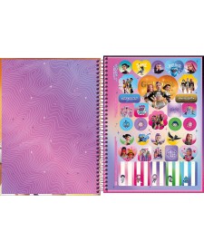 imagem de detalhe produto Caderno Espiral Capa Dura Universitário 1 Matéria Guerreiras do KPop 80 Folhas