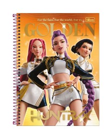 imagem principal do produto Caderno Espiral Capa Dura Universitário 1 Matéria Guerreiras do KPop 80 Folhas