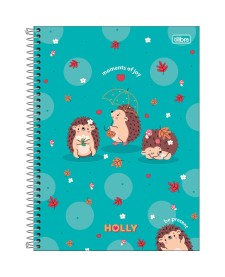 imagem principal do produto Caderno Espiral Capa Dura Universitário 1 Matéria Holly 80 Folhas