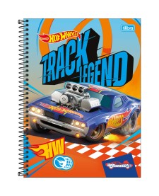 imagem principal do produto Caderno Espiral Capa Dura Universitário 1 Matéria Hot Wheels 80 Folhas