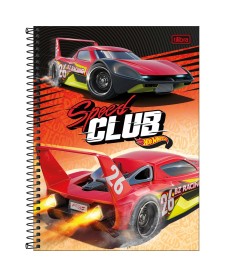 imagem principal do produto Caderno Espiral Capa Dura Universitário 1 Matéria Hot Wheels 80 Folhas