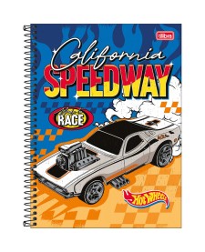 imagem principal do produto Caderno Espiral Capa Dura Universitário 1 Matéria Hot Wheels Fit 80 Folhas