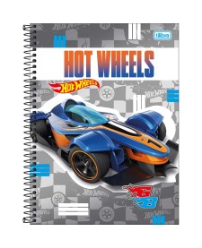 imagem principal do produto Caderno Espiral Capa Dura Universitário 1 Matéria Hot Wheels Fit 80 Folhas