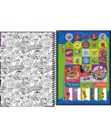 imagem de detalhe produto Caderno Espiral Capa Dura Universitário 1 Matéria Hot Wheels Skate 80 Folhas