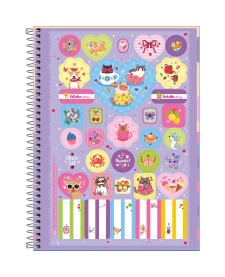 imagem de detalhe produto Caderno Espiral Capa Dura Universitário 1 Matéria Hug Me 80 Folhas