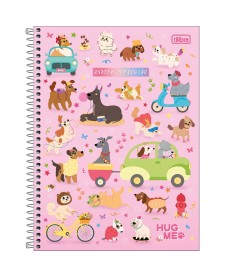 imagem principal do produto Caderno Espiral Capa Dura Universitário 1 Matéria Hug Me 80 Folhas