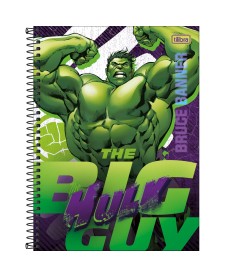 imagem principal do produto Caderno Espiral Capa Dura Universitário 1 Matéria Hulk 80 Folhas