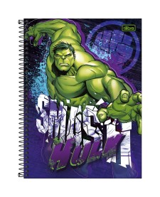 imagem principal do produto Caderno Espiral Capa Dura Universitário 1 Matéria Hulk 80 Folhas