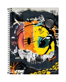 imagem principal do produto Caderno Espiral Capa Dura Universitário 1 Matéria Hype 80 Folhas