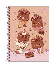 imagem principal do produto Caderno Espiral Capa Dura Universitário 1 Matéria Ice Cute 80 Folhas