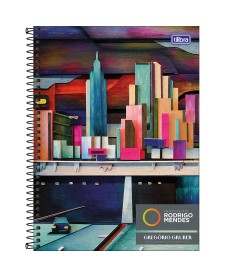 imagem principal do produto Caderno Espiral Capa Dura Universitário 1 Matéria Instituto Rodrigo Mendes 80 Folhas