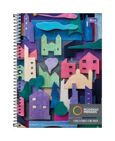 imagem principal do produto Caderno Espiral Capa Dura Universitário 1 Matéria Instituto Rodrigo Mendes 80 Folhas