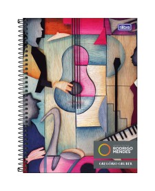 imagem principal do produto Caderno Espiral Capa Dura Universitário 1 Matéria Instituto Rodrigo Mendes 80 Folhas