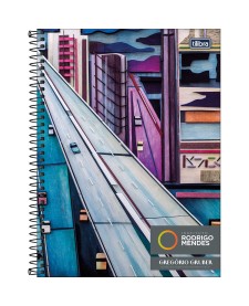 imagem principal do produto Caderno Espiral Capa Dura Universitário 1 Matéria Instituto Rodrigo Mendes 80 Folhas