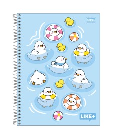 imagem principal do produto Caderno Espiral Capa Dura Universitário 1 Matéria Like+ Feminino 96 Folhas