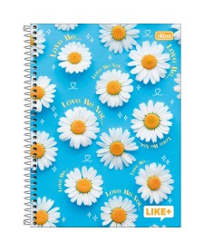 imagem principal do produto Caderno Espiral Capa Dura Universitário 1 Matéria Like+ Feminino 96 Folhas
