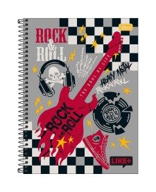 imagem principal do produto Caderno Espiral Capa Dura Universitário 1 Matéria Like+ Masculino 96 Folhas