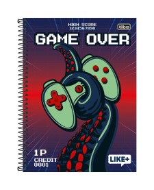 imagem principal do produto Caderno Espiral Capa Dura Universitário 1 Matéria Like+ Masculino 96 Folhas