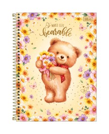 imagem principal do produto Caderno Espiral Capa Dura Universitário 1 Matéria Love Bears 80 Folhas