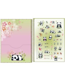 imagem de detalhe produto Caderno Espiral Capa Dura Universitário 1 Matéria  Lovely Friend 80 Folhas