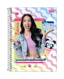 imagem principal do produto Caderno Espiral Capa Dura Universitário 1 Matéria Luluca 80 Folhas