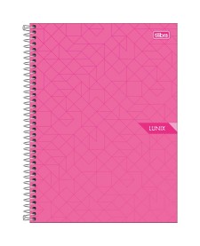 imagem principal do produto Caderno Espiral Capa Dura Universitário 1 Matéria Lunix 80 Folhas