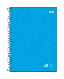 imagem principal do produto Caderno Espiral Capa Dura Universitário 1 Matéria Lunix 80 Folhas