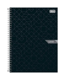 imagem principal do produto Caderno Espiral Capa Dura Universitário 1 Matéria Lunix 80 Folhas