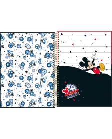imagem de detalhe produto Caderno Espiral Capa Dura Universitário 1 Matéria Mickey 80 Folhas