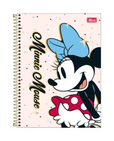 imagem principal do produto Caderno Espiral Capa Dura Universitário 1 Matéria Minnie Core 80 Folhas