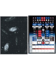 imagem de detalhe produto Caderno Espiral Capa Dura Universitário 1 Matéria Nasa 80 Folhas