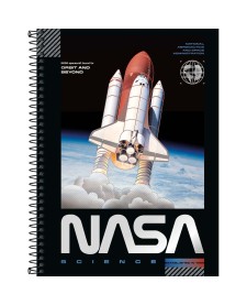 imagem principal do produto Caderno Espiral Capa Dura Universitário 1 Matéria Nasa 80 Folhas
