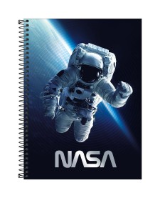 imagem principal do produto Caderno Espiral Capa Dura Universitário 1 Matéria Nasa 80 Folhas